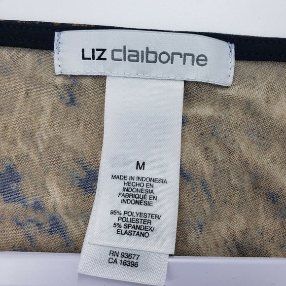 Liz Claiborne Women's Leopard Print Top Blouse - Picture 4 of 5